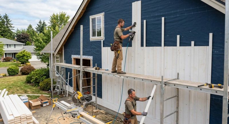 Batten Siding Installation in Boston, MA