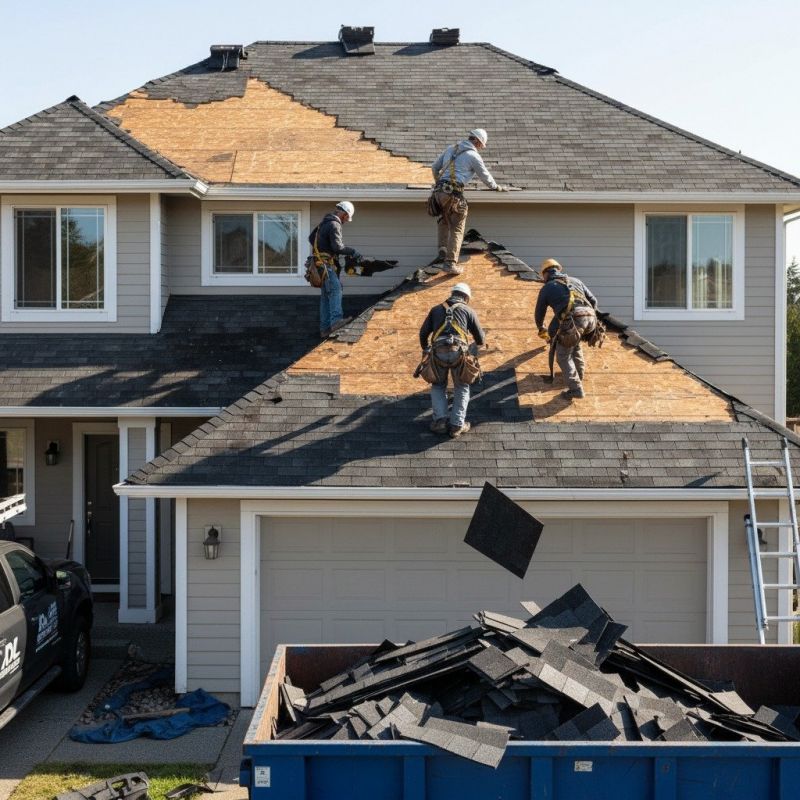 Damaged Roof Replacement in Worcester, MA