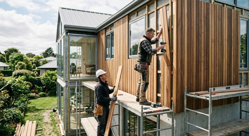 Hardwood Cladding Installation in Boston, MA