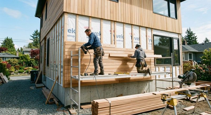 Hardwood Cladding Installation in Boston, MA